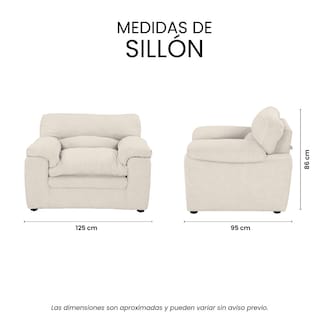 Foto 7 | Sillón Trinity Cosmo Color Crema 1 Plaza