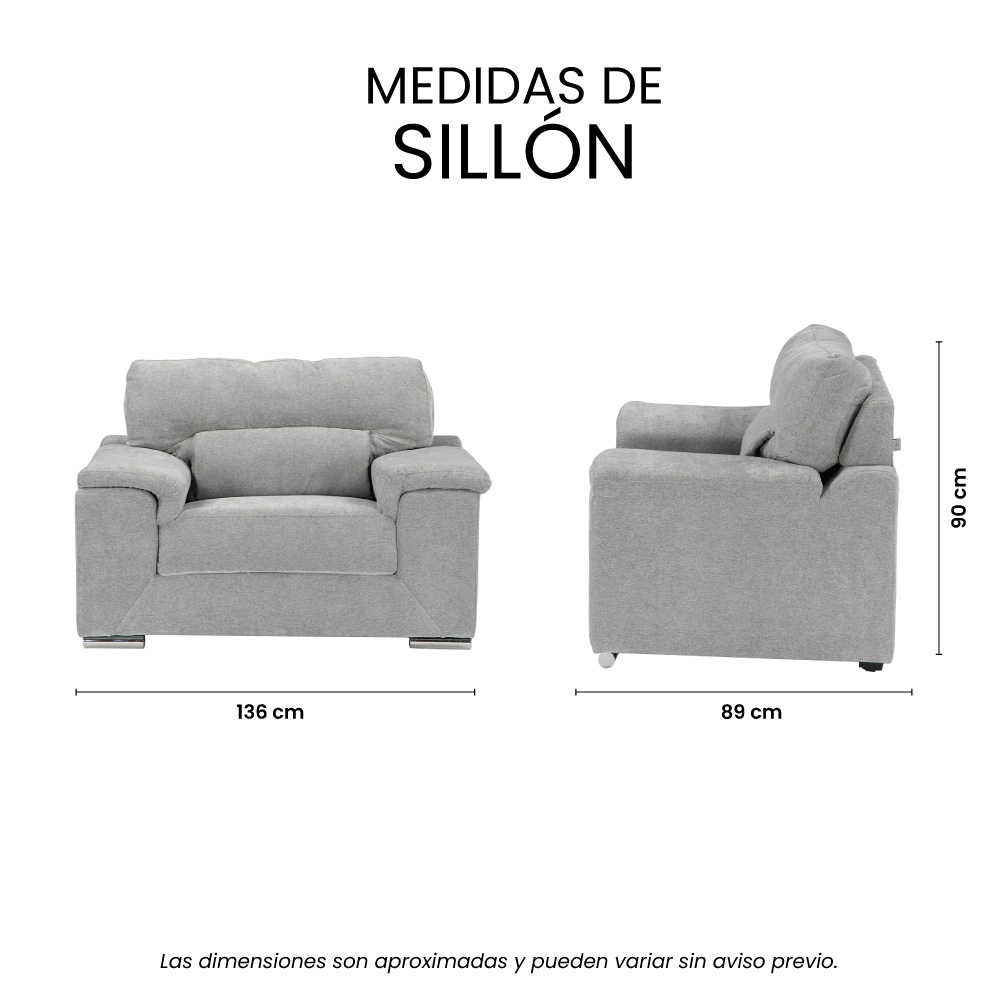 Foto 7 | Sillón Trinity Kaizen Color Gris Plata