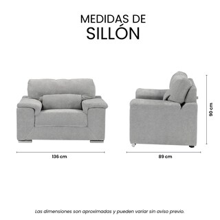Foto 7 | Sillón Trinity Kaizen Color Gris Plata