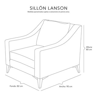 Foto 8 | Sillón Dicasa Lanson Soho Storm Gris