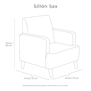 Foto 8 | Sillón Dicasa Sax Contemporáneo