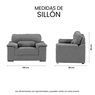 Foto 7 | Sillón Trinity Kaizen Color Gris Oscuro 1 Plaza