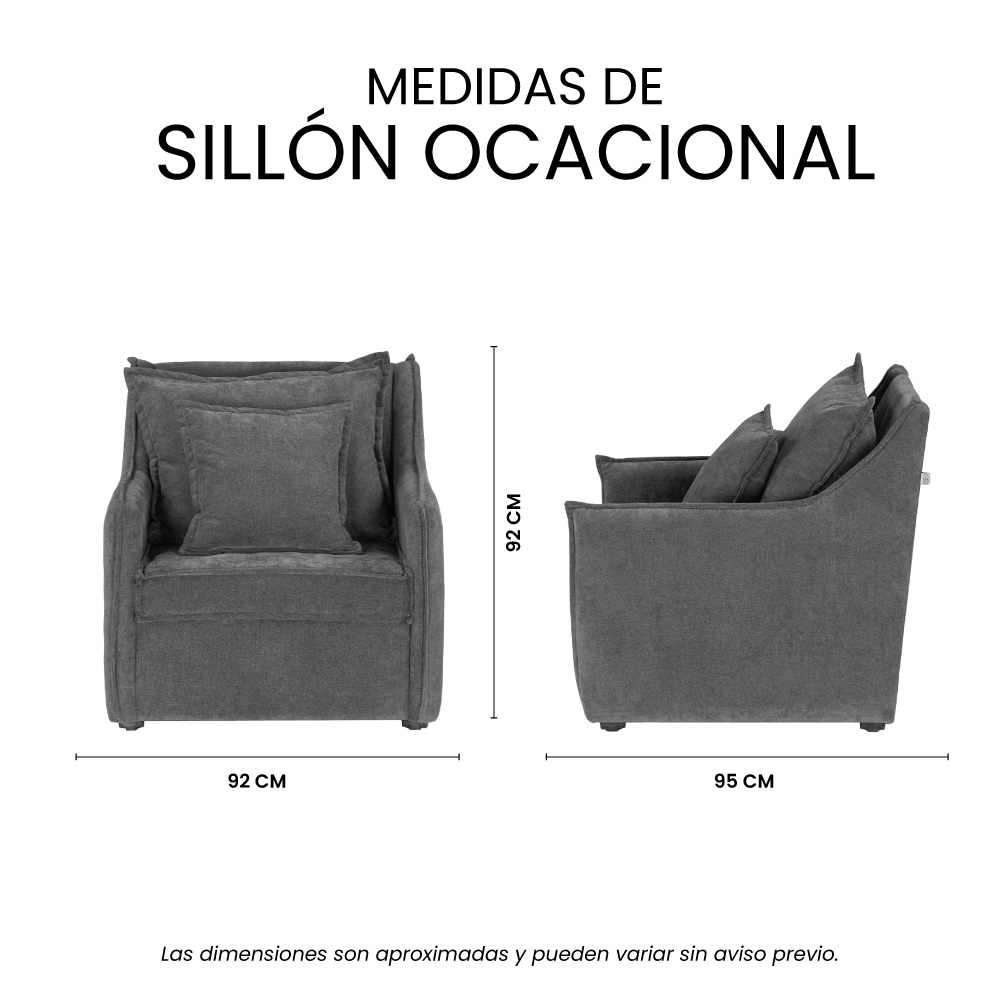 Foto 8 pulgar | Sillón Ocasional Trinity Dako Color Gris Oscuro
