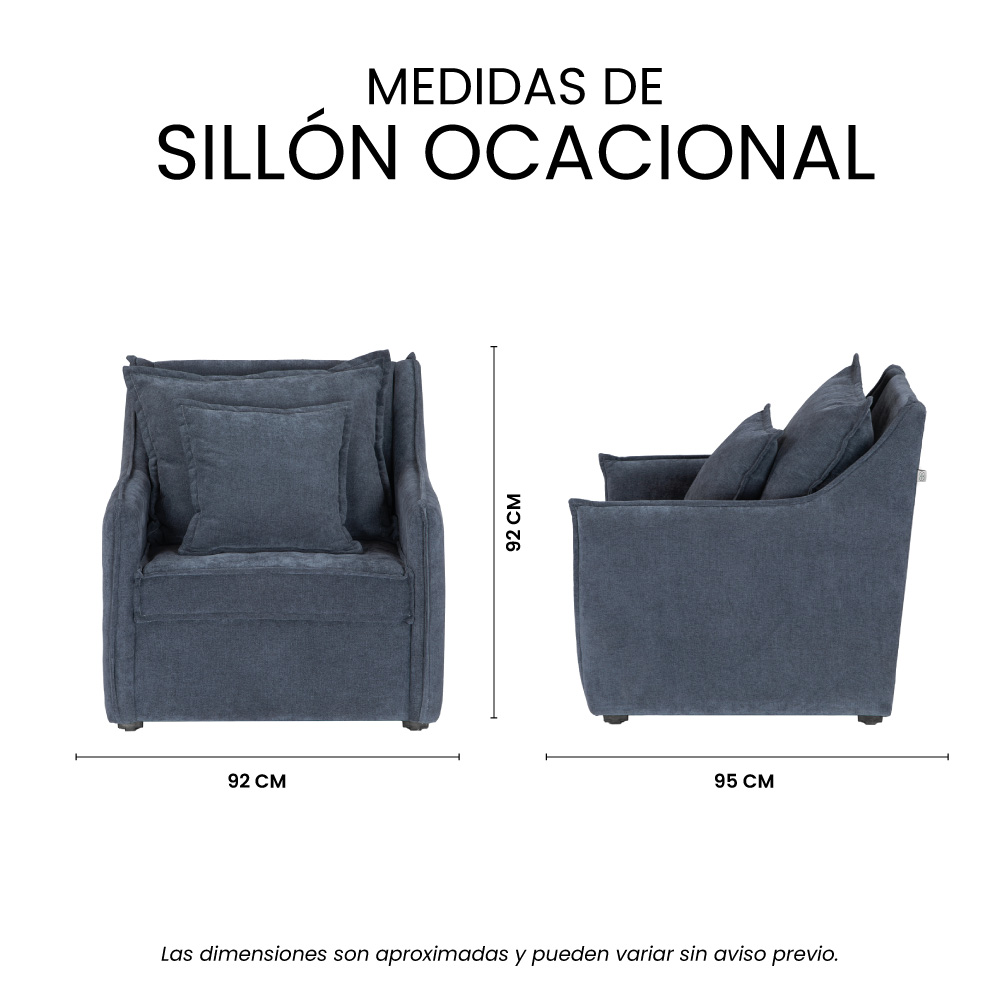 Foto 9 pulgar | Sillón Ocasional Trinity Dako Color Azul