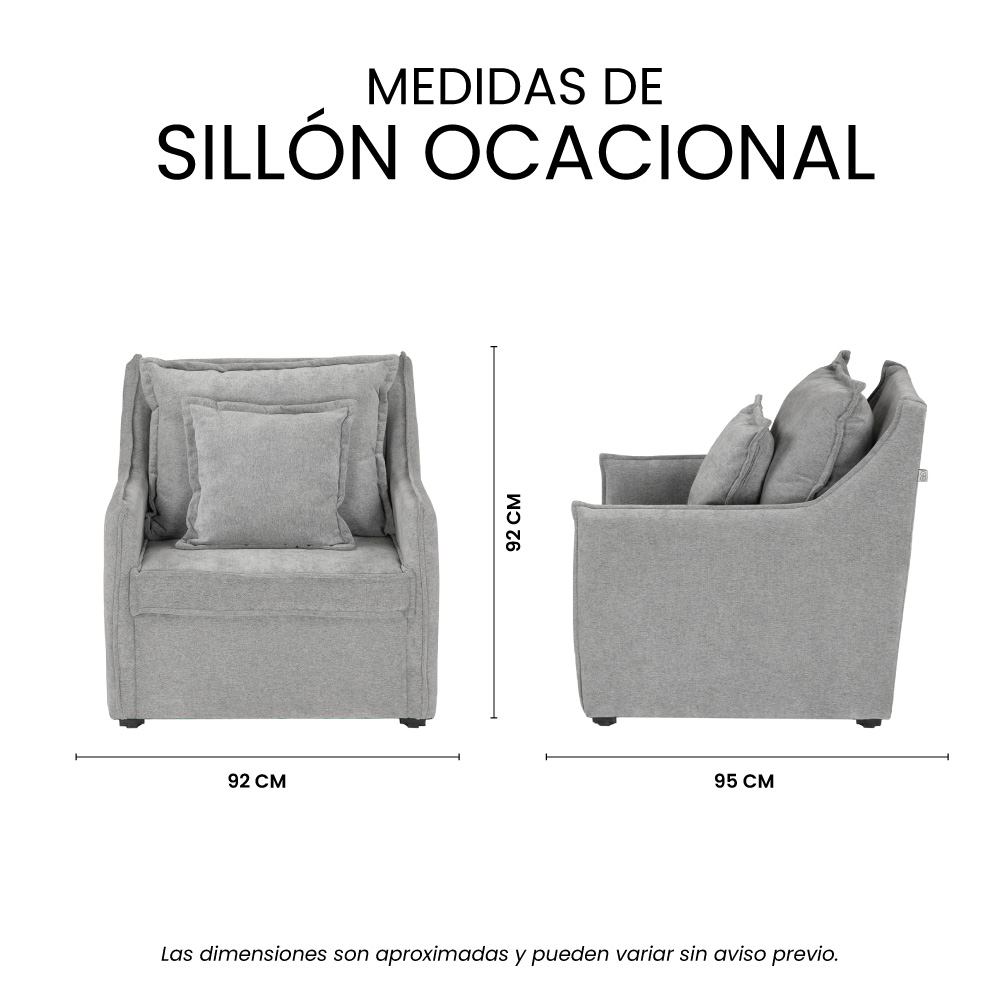 Foto 9 pulgar | Sillón Ocasional Trinity Dako Color Gris