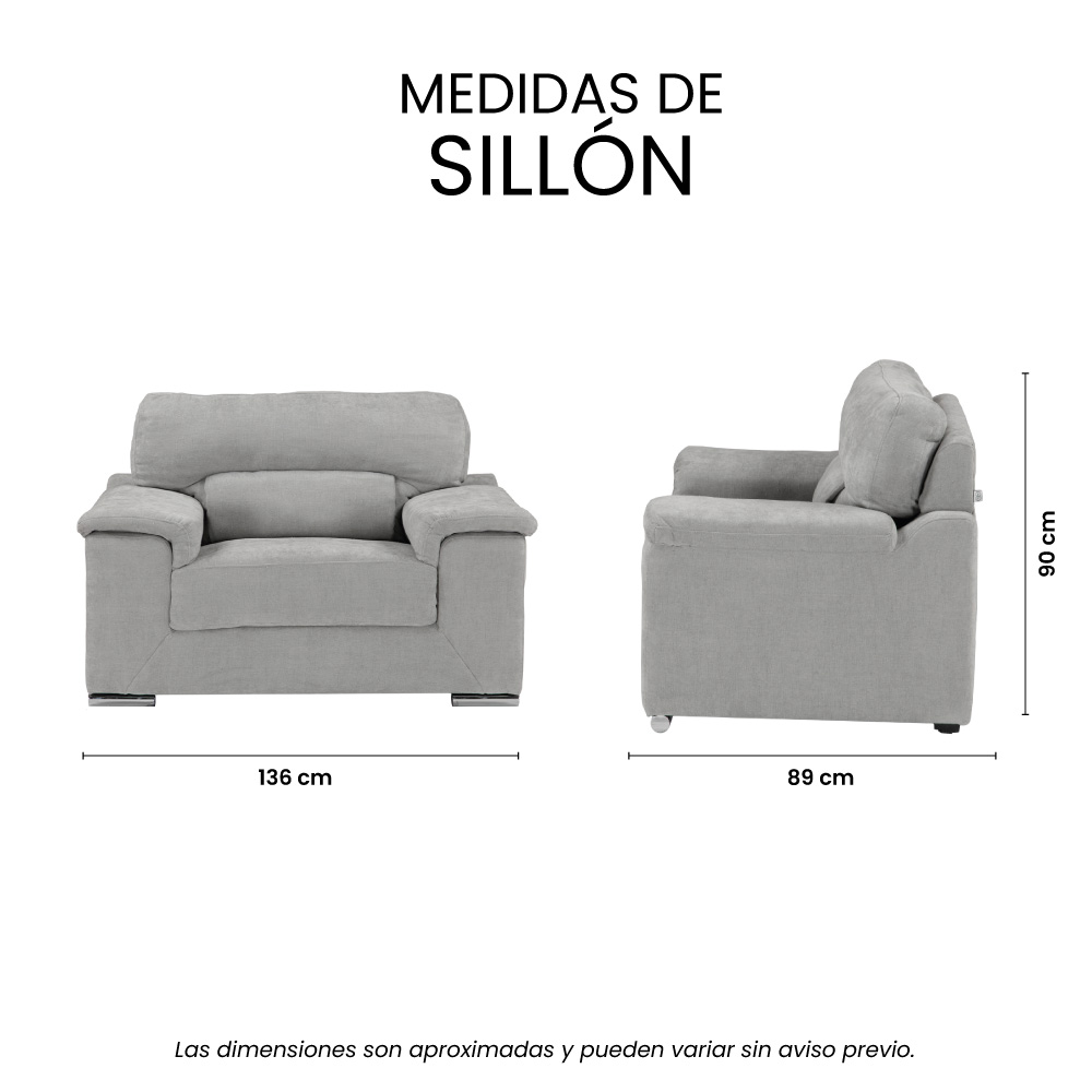 Foto 8 pulgar | Sillón Trinity Kaizen Color Gris 1 Plaza