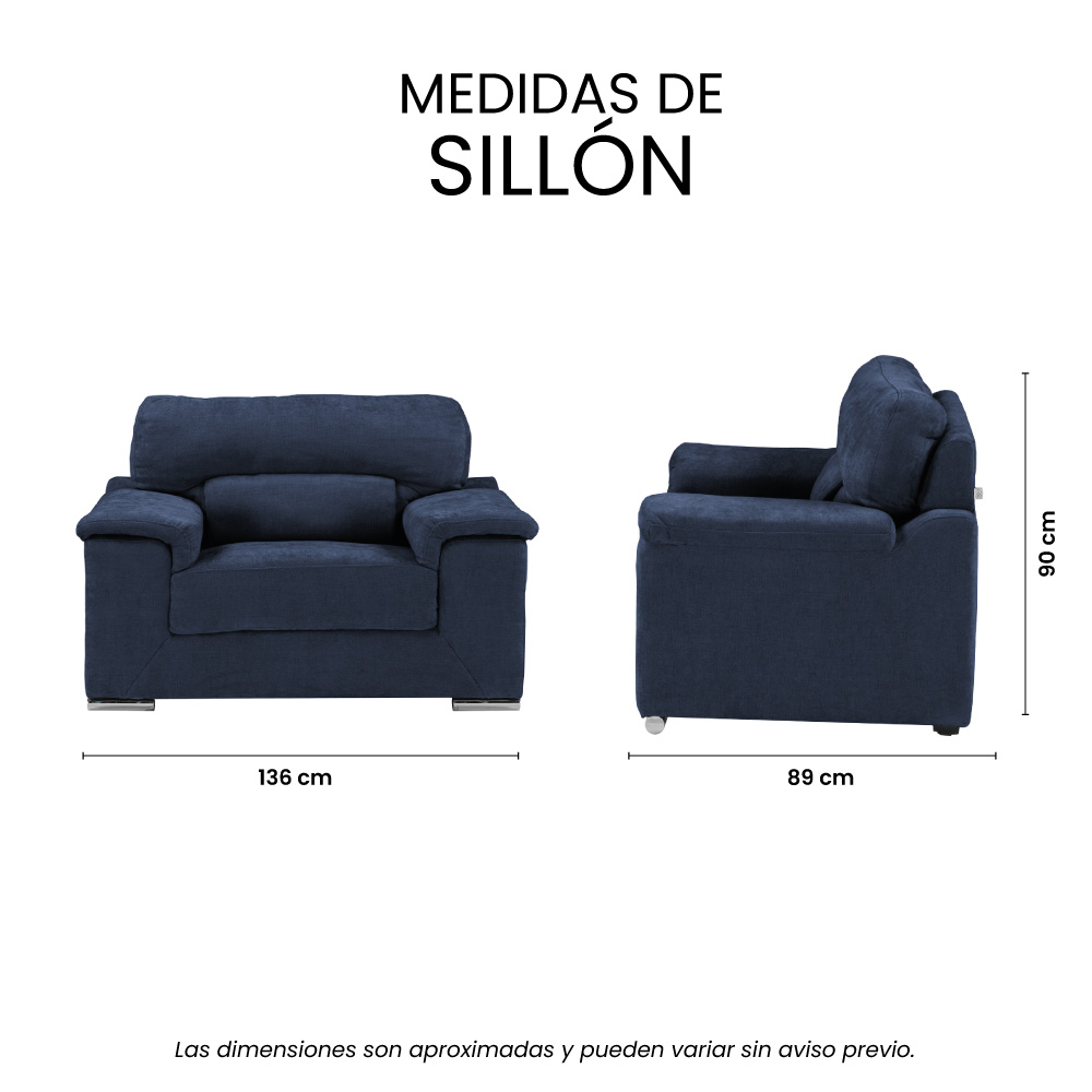Foto 7 | Sillón Trinity Kaizen Color Azul 1 Plaza