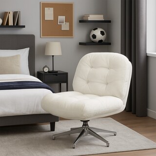 Foto 1 | Sillón Oasis Decorativo De Sala En Terciopelo Beige Con Patas Metálicas
