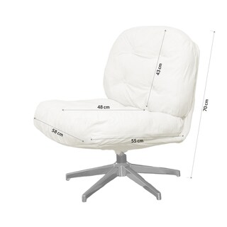 Foto 7 | Sillón Oasis Decorativo De Sala En Terciopelo Beige Con Patas Metálicas