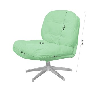 Foto 7 | Sillón Oasis Decorativo De Sala En Terciopelo Verde Con Patas Metálicas