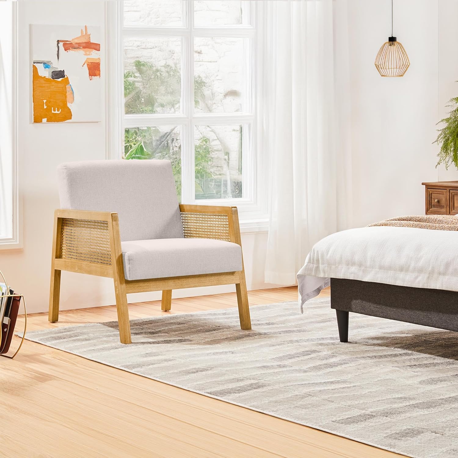 Foto 7 pulgar | Silla De Estar Con Diseño Natural Beige