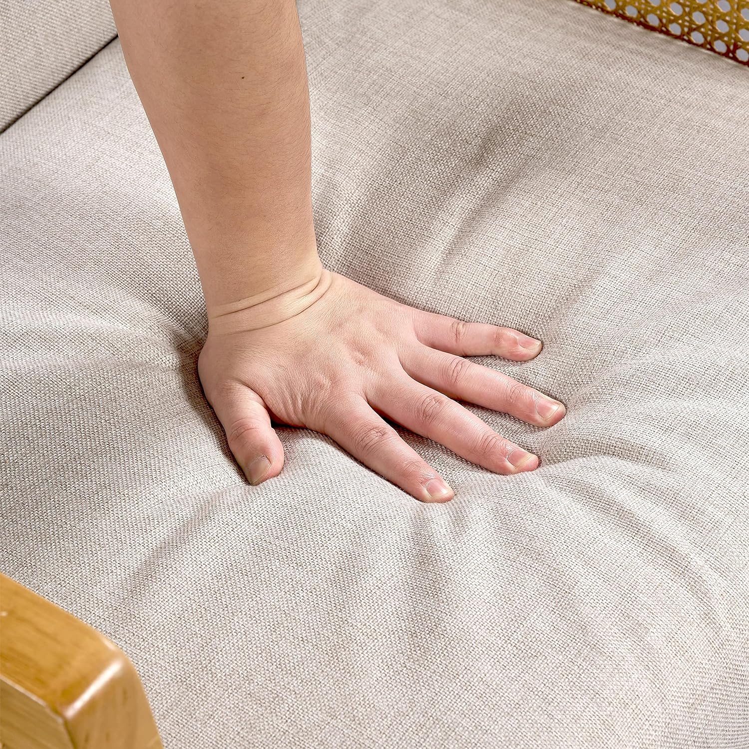 Foto 9 pulgar | Silla De Estar Con Diseño Natural Beige