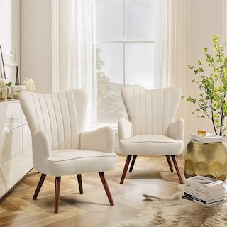 Foto 1 | Sillon Individual Terciopelo Sillon Occasional De Madera Beige Gomyhome