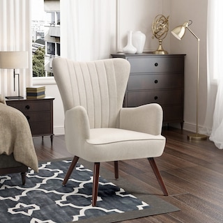 Foto 3 | Sillon Individual Terciopelo Sillon Occasional De Madera Beige Gomyhome