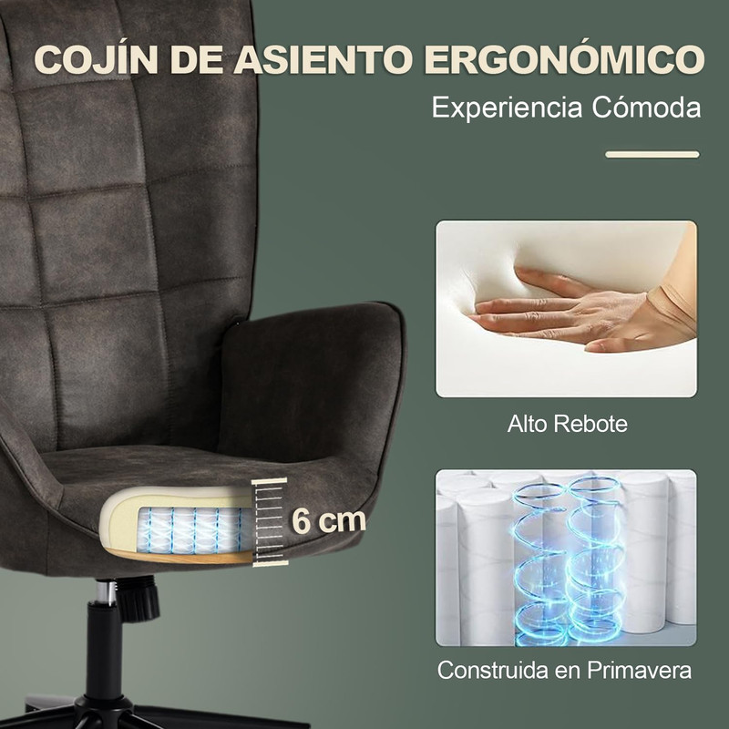 Foto 8 pulgar | Sillón Individual Con Brazo Sillón Ejecutiva Ergonómica Gomyhome