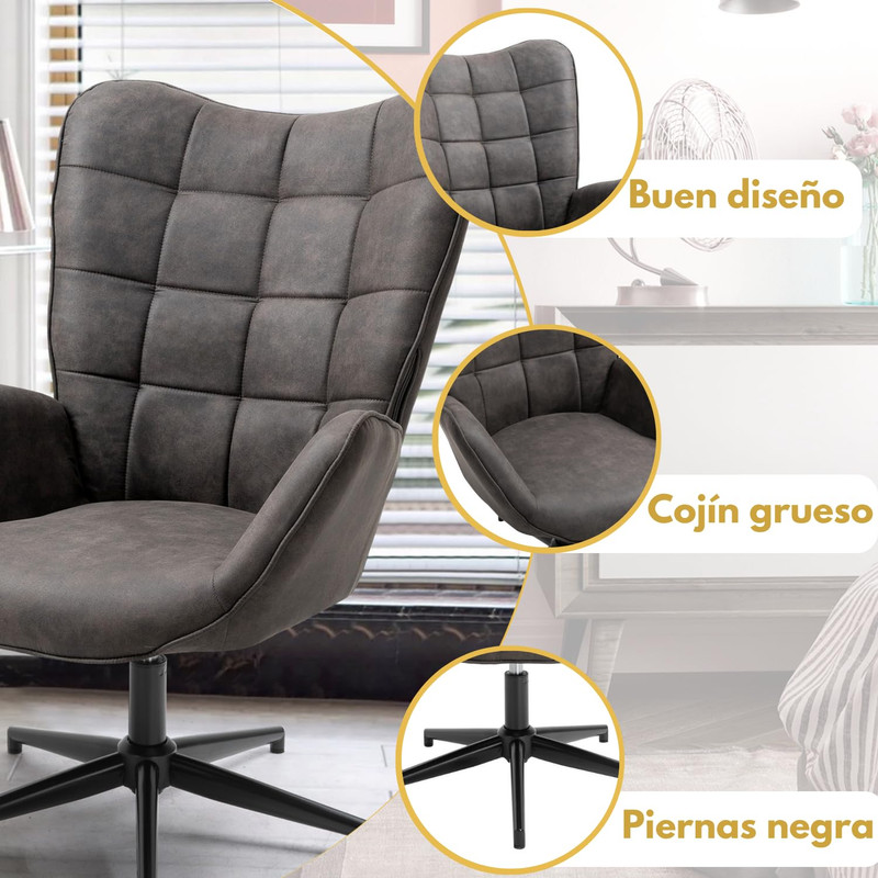 Foto 9 pulgar | Sillón Individual Con Brazo Sillón Ejecutiva Ergonómica Gomyhome