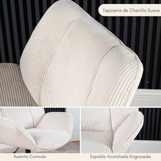 Foto 4 | Sillón Individual Gomyhome En Altura Ajustable 78-90cm Beige