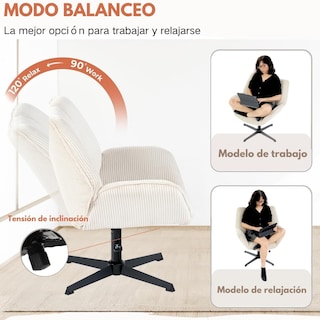 Foto 7 | Sillón Individual Gomyhome En Altura Ajustable 78-90cm Beige