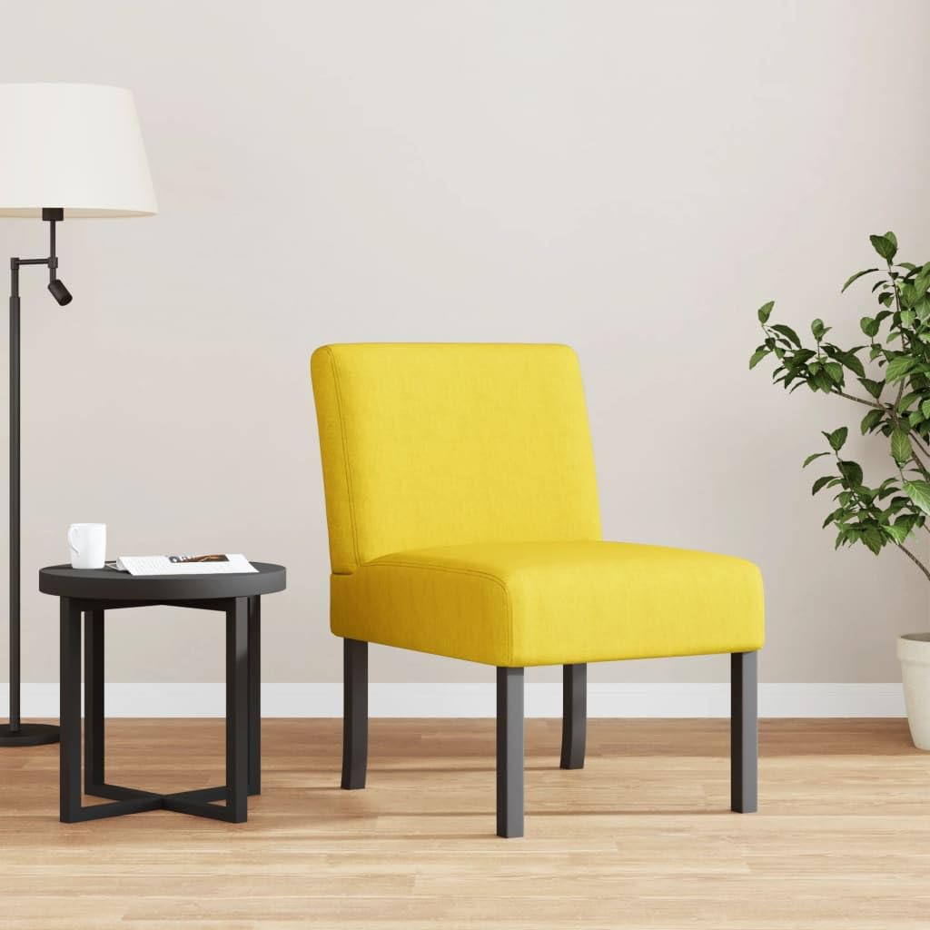 Foto 3 pulgar | Sillón Vidaxl  Moderno Tapizado En Tela De Color Amarillo Claro - Venta Internacional.