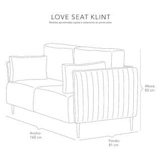 Foto 7 | Love Seat Dicasa Klint Gris Oscuro