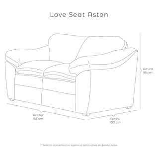 Foto 7 | Love Seat Dicasa Aston Color Gris Oscuro
