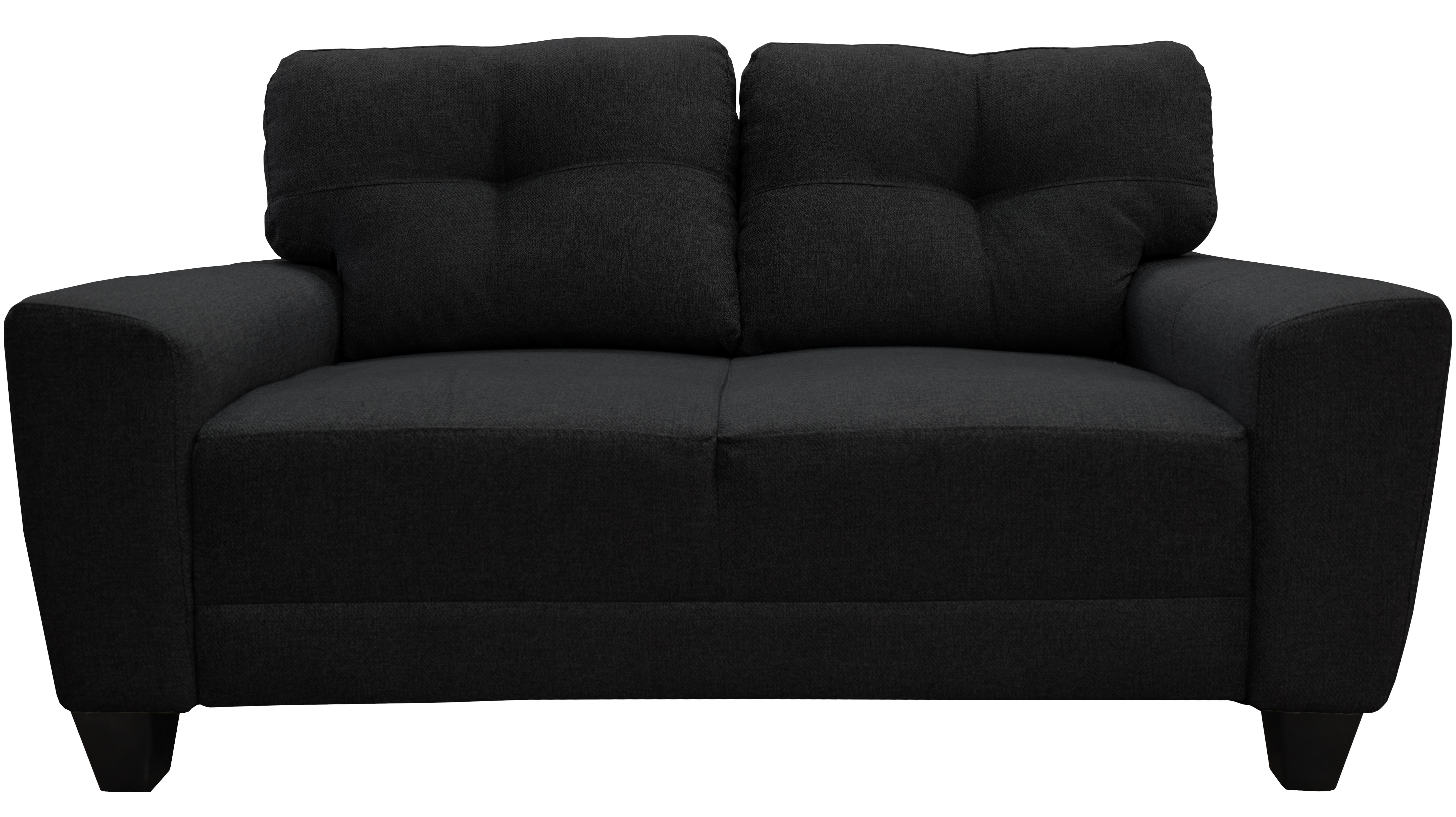 Love Seat El Bazar Store Sidney Lino Negro 2 Plazas, Modular, Moderno, Sala, Sofa