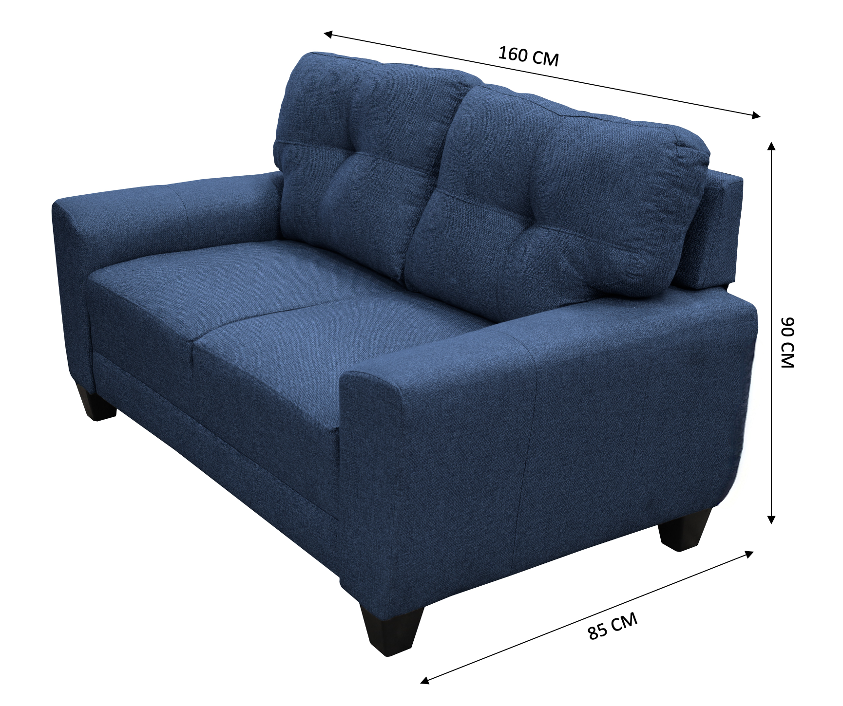 Foto 6 pulgar | Love Seat El Bazar Store Sidney Lino Azul Marino 2 Plazas, Modular, Moderno, Sala, Sofa