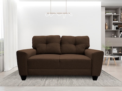 Foto 2 | Love Seat El Bazar Store Sidney de Lino Chocolate 2 Plazas Moderno