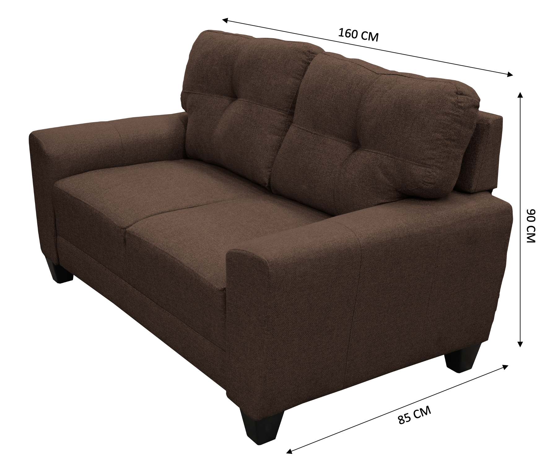 Foto 6 pulgar | Love Seat El Bazar Store Sidney de Lino Chocolate 2 Plazas Moderno