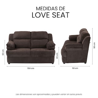 Foto 7 | Love Seat Trinity Kendra Color Chocolate 2 Plazas