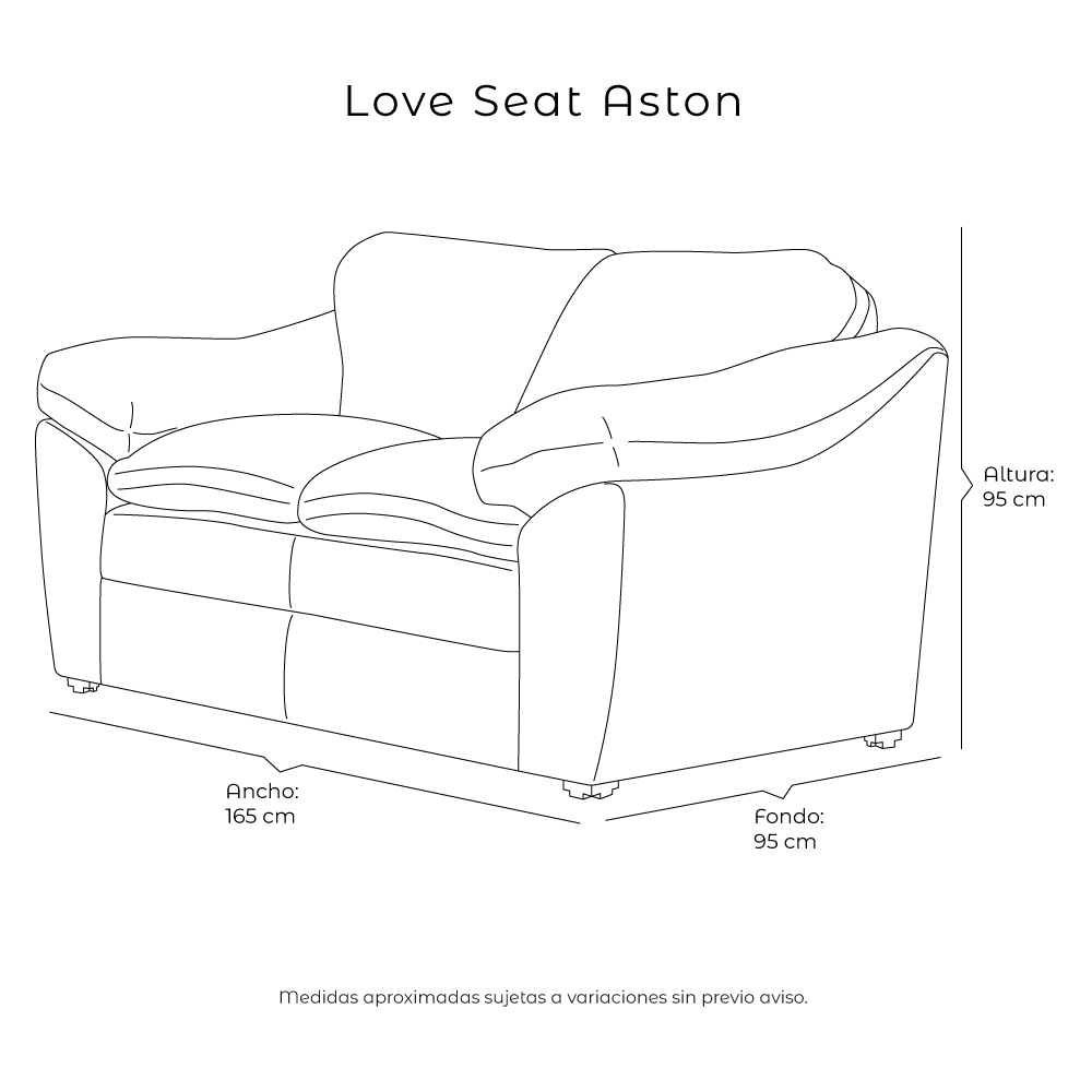 Foto 7 pulgar | Love Seat Dicasa Aston Color Azul 2 Plazas