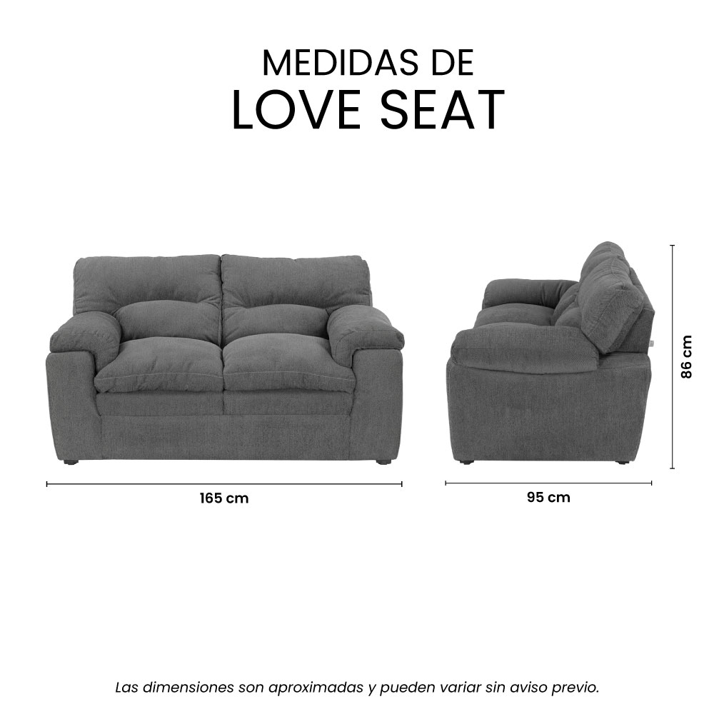 Foto 8 pulgar | Love Seat Trinity Cosmo Color Gris Oxford 2 Plazas