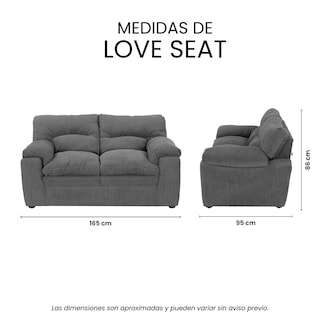 Foto 7 | Love Seat Trinity Cosmo Color Gris Oxford 2 Plazas