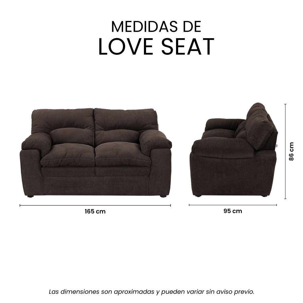 Foto 8 pulgar | Love Seat Trinity Cosmo Color Chocolate 2 Plazas