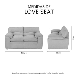 Foto 7 | Love Seat Trinity Cosmo Color Plata 2 Plazas