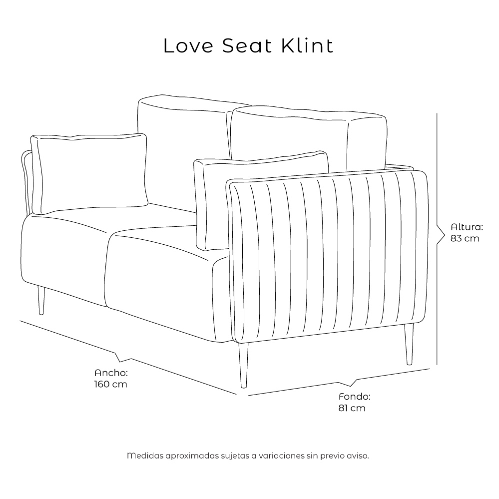 Foto 8 | Love Seat Dicasa Klin Color Azul 2 Plazas