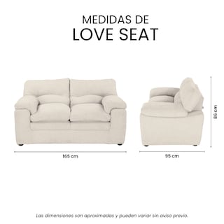Foto 8 | Love Seat Trinity Cosmo Color Crema 2 Plazas