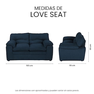 Foto 8 | Love Seat Trinity Cosmo Color Azul 2 Plazas