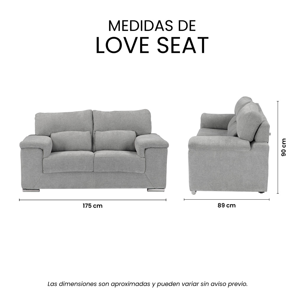 Foto 7 | Love Seat Trinity Kaizen Color Gris Plata