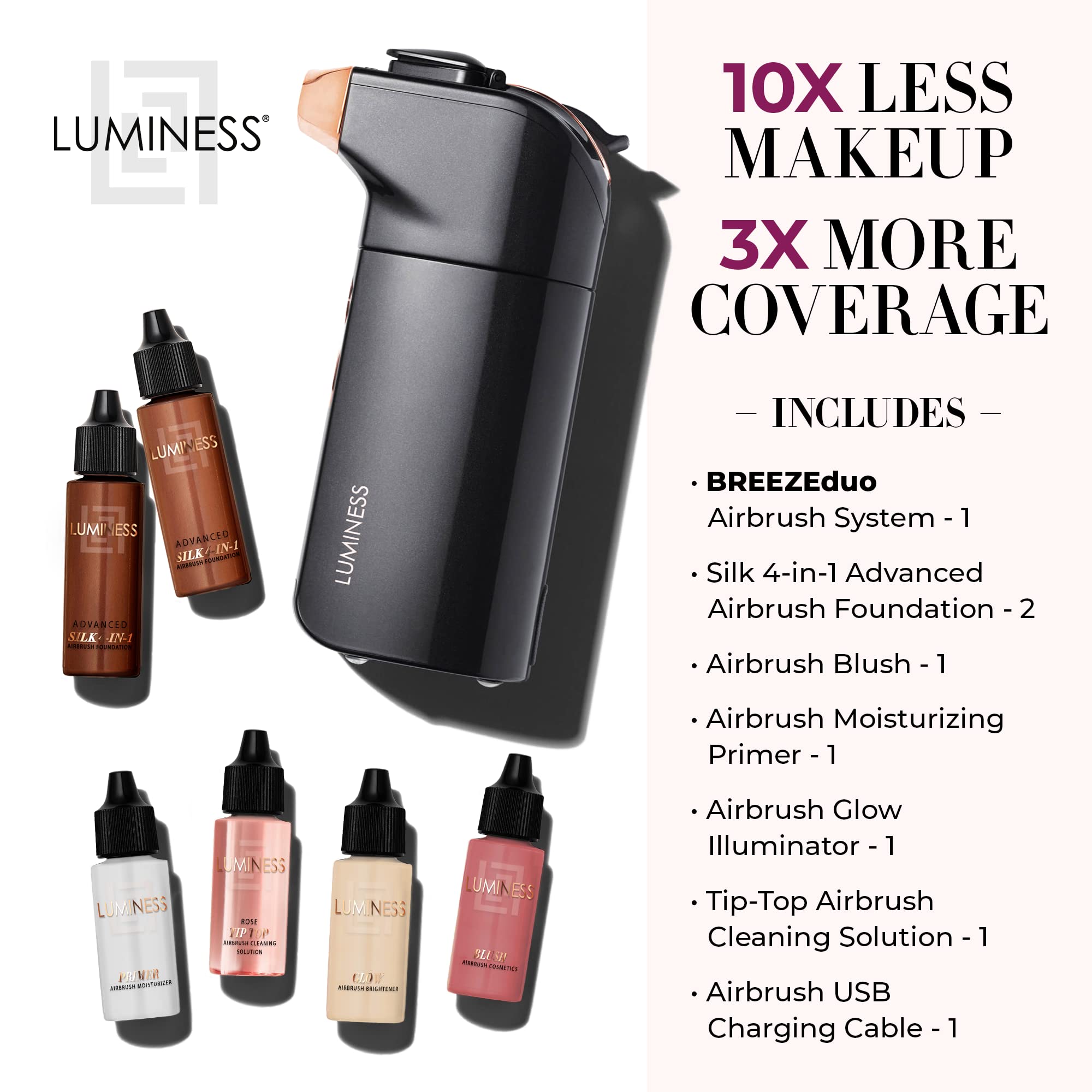 Foto 3 pulgar | Sistema De Maquillaje Con Aerógrafo Luminess Breeze Duo Con Kit De 9 Piezas - Venta Internacional.