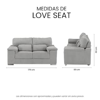 Foto 7 | Love Seat Trinity Kaizen Color Gris 2 Plazas