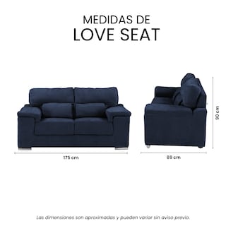 Foto 7 | Love Seat Trinity Kaizen Color Azul 2 Plazas