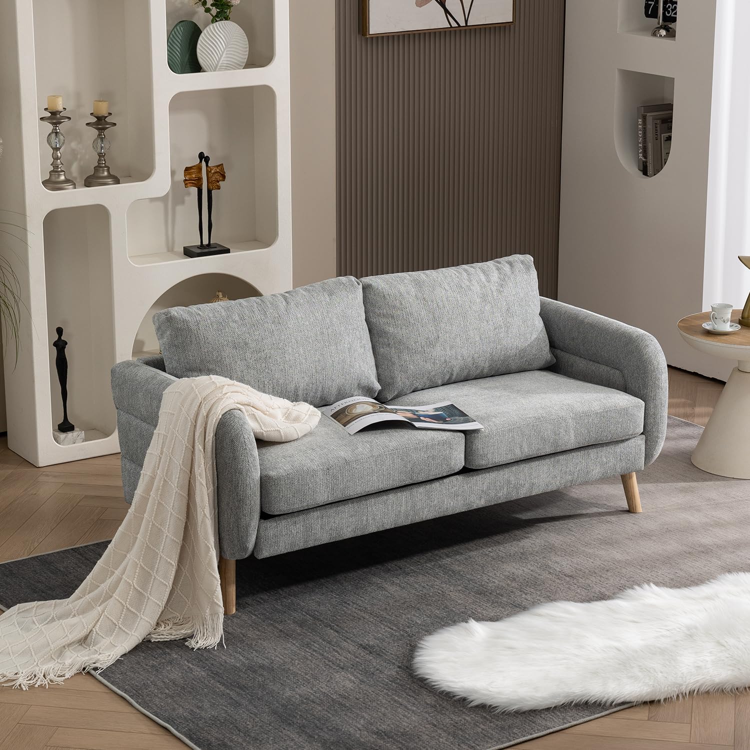 Loveseat FurnitureR Foal Gris
