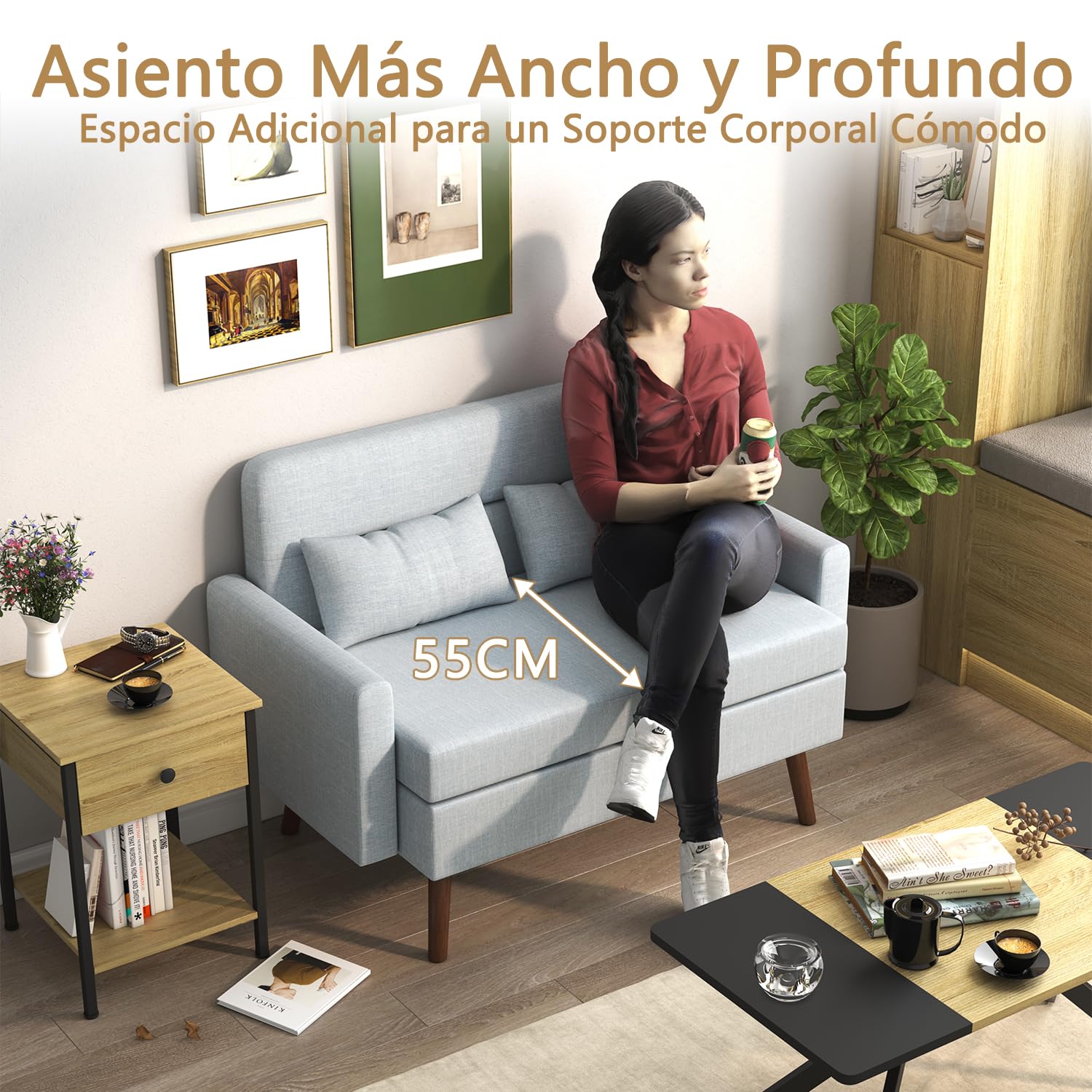 Foto 4 | Sofá Furniturer Ania Gris