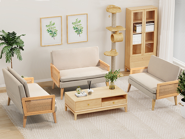 Foto 7 pulgar | Sofá Yatahome Versátil De 2 Plazas Con Estilo Natural