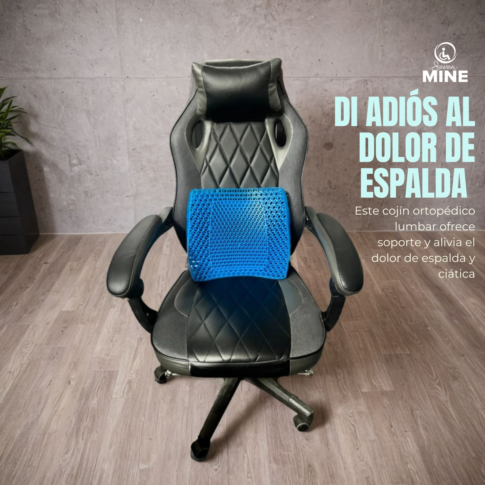 Foto 3 pulgar | Cojín de Soporte Lumbar SC Super Confort de Gel