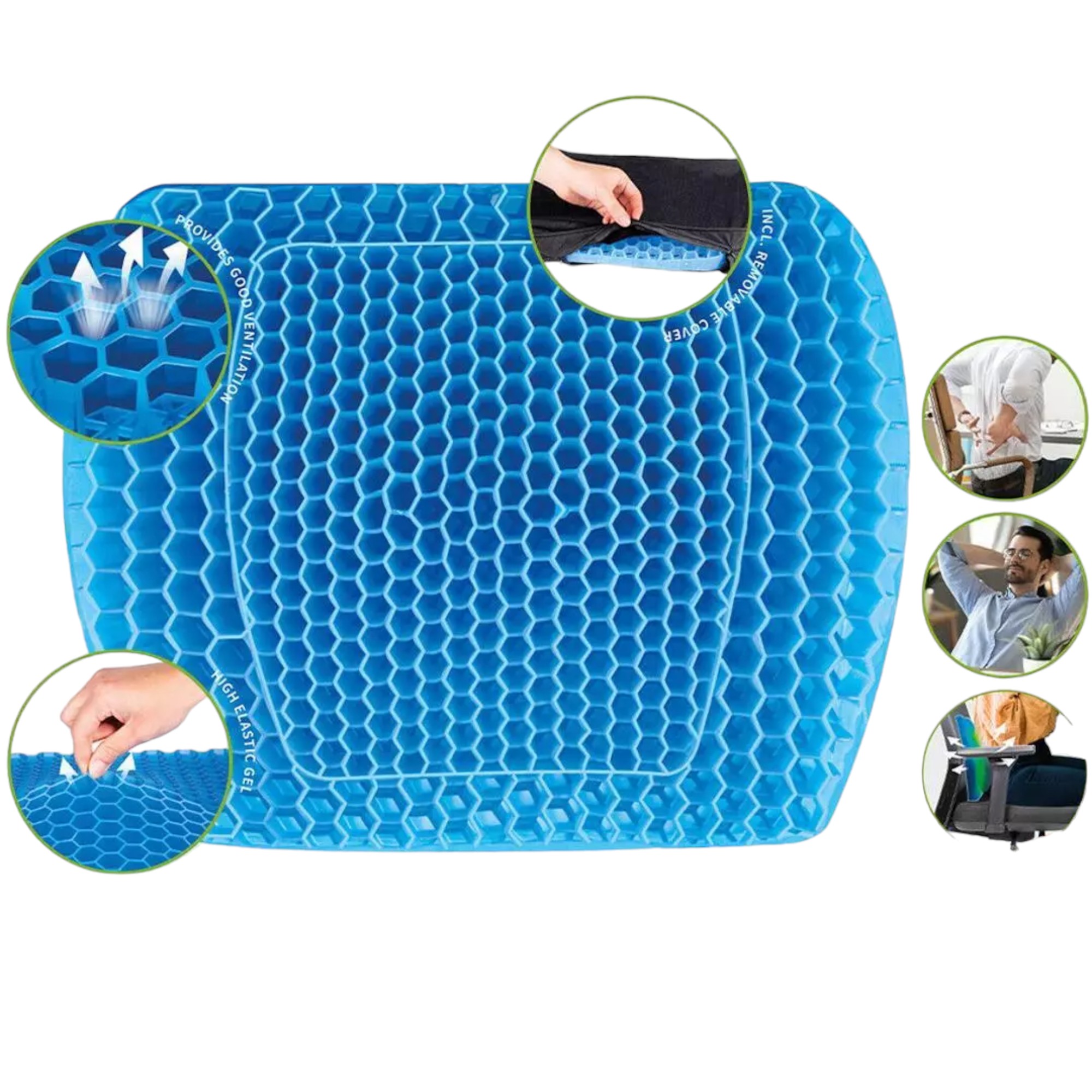 Foto 6 pulgar | Cojín de Soporte Lumbar SC Super Confort de Gel