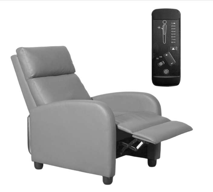 Foto 3 pulgar | Sillón Reclinable Individual Gris Bluelander