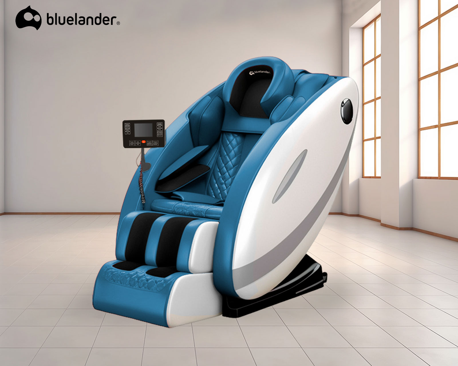 Foto 4 pulgar | Sillón Eléctrico De Masaje Gravedad Cero De Cuerpo Completo Azul Bluelander