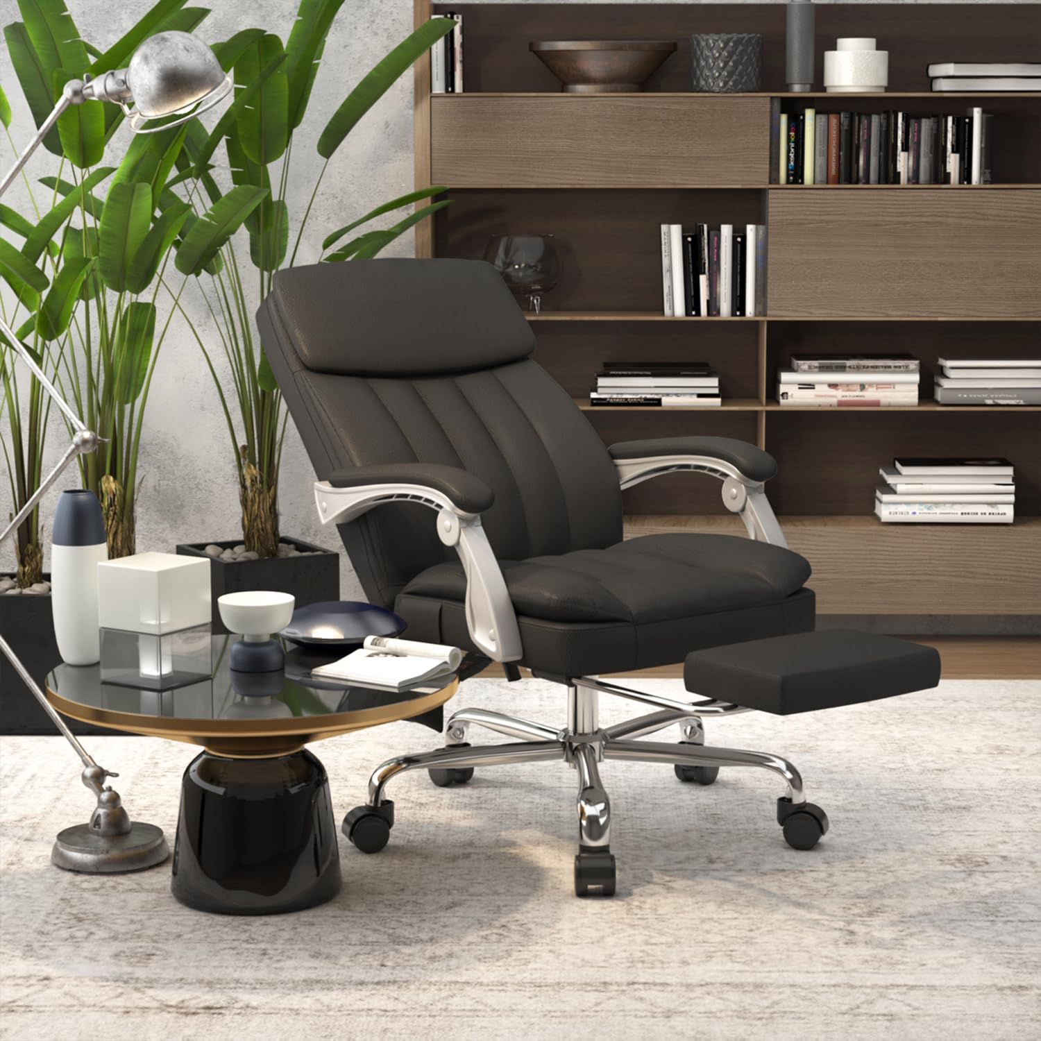 Foto 4 | Silla de Oficina Eceol Negra